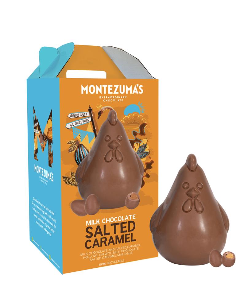 Montezumas Chocolate_Salted Caramel Milk Chocolate Hen 300g