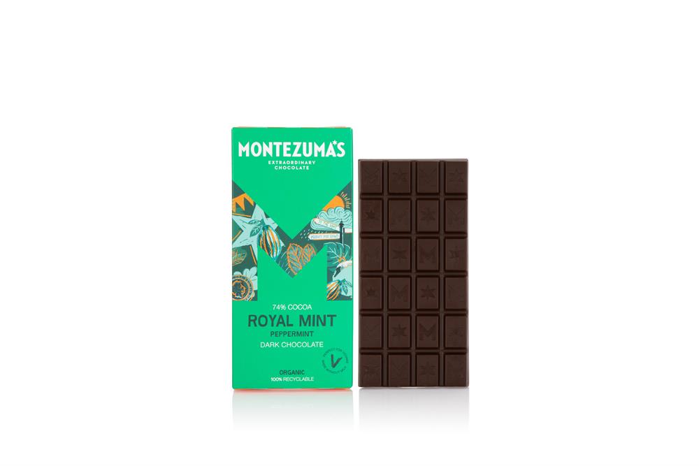 Montezumas Chocolate_Royal Mint Dark Organic with Mint 90g-pack of 4