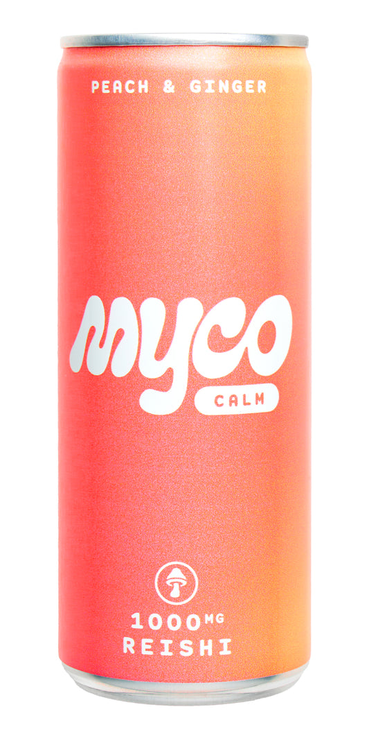 Myco_Calm Sparkling Peach & Ginger Low Calorie Drink 250ml-pack of 3