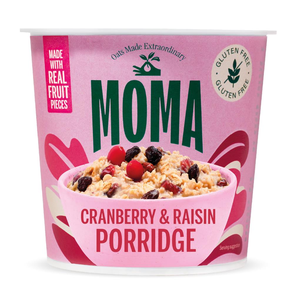 Moma Foods_MOMA Gluten Free Cranberry and Raisin Porridge Pot 70g-pack of 4