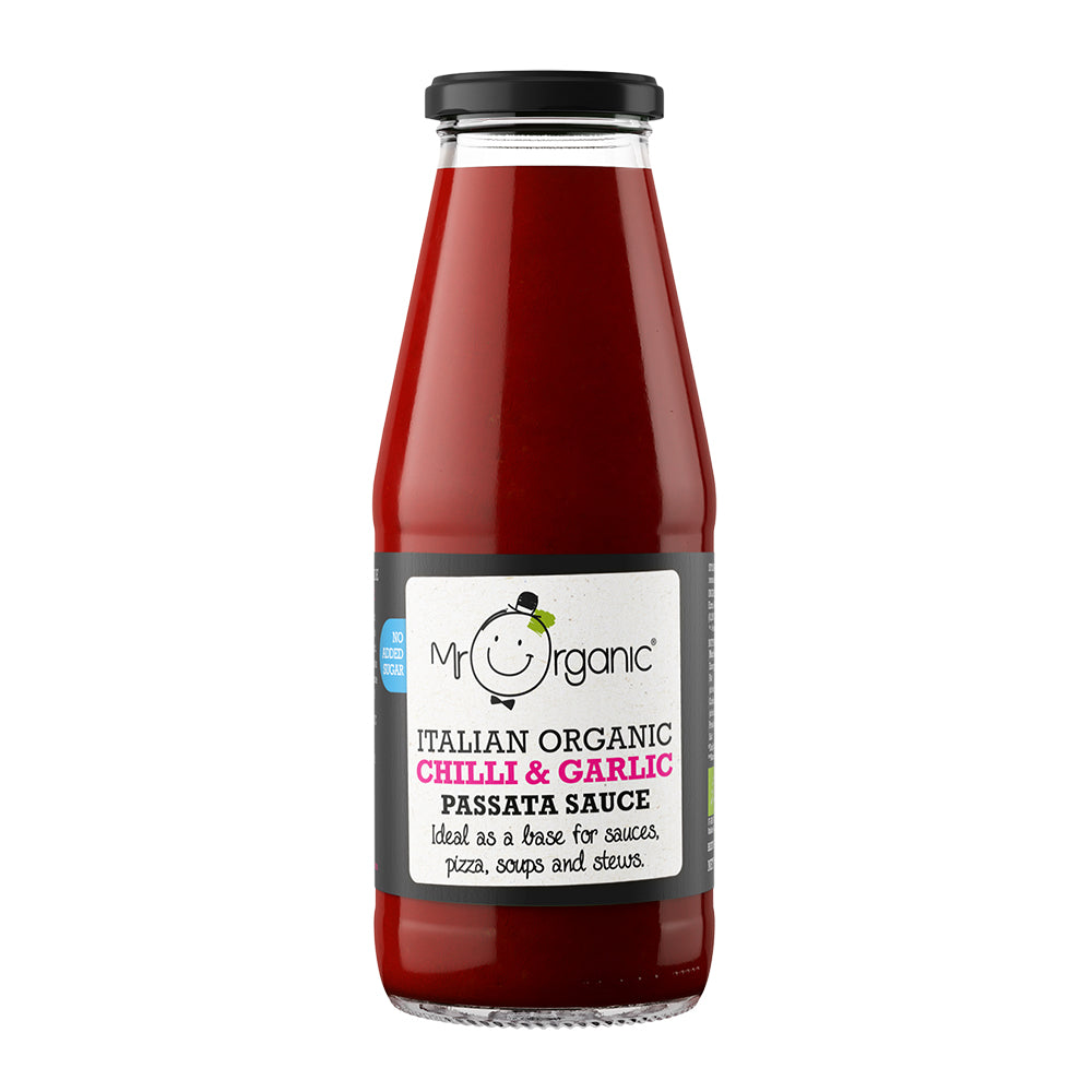 Mr Organic_Chilli & Garlic Passata Sauce Jar 400g