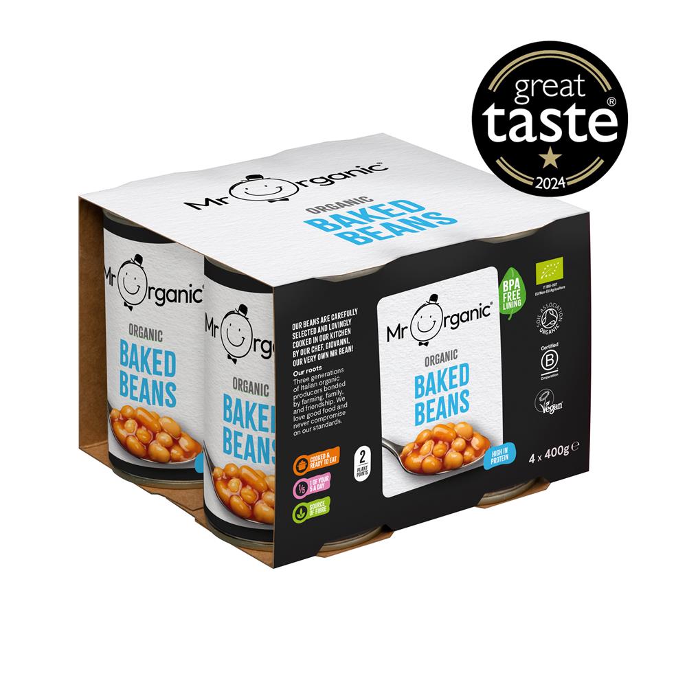 Mr Organic_Organic Baked Beans 4 x 400g Pack-pack of 6