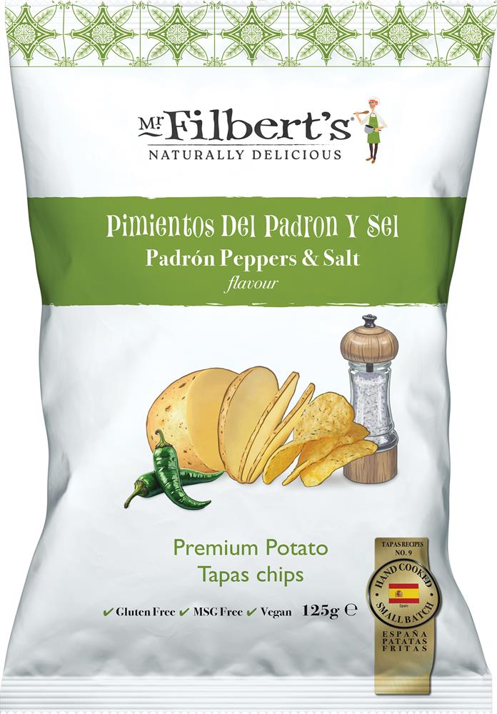 Mr Filberts_Mr Filberts Padron Pepper & Salt flavour Crisps 125g-pack of 10
