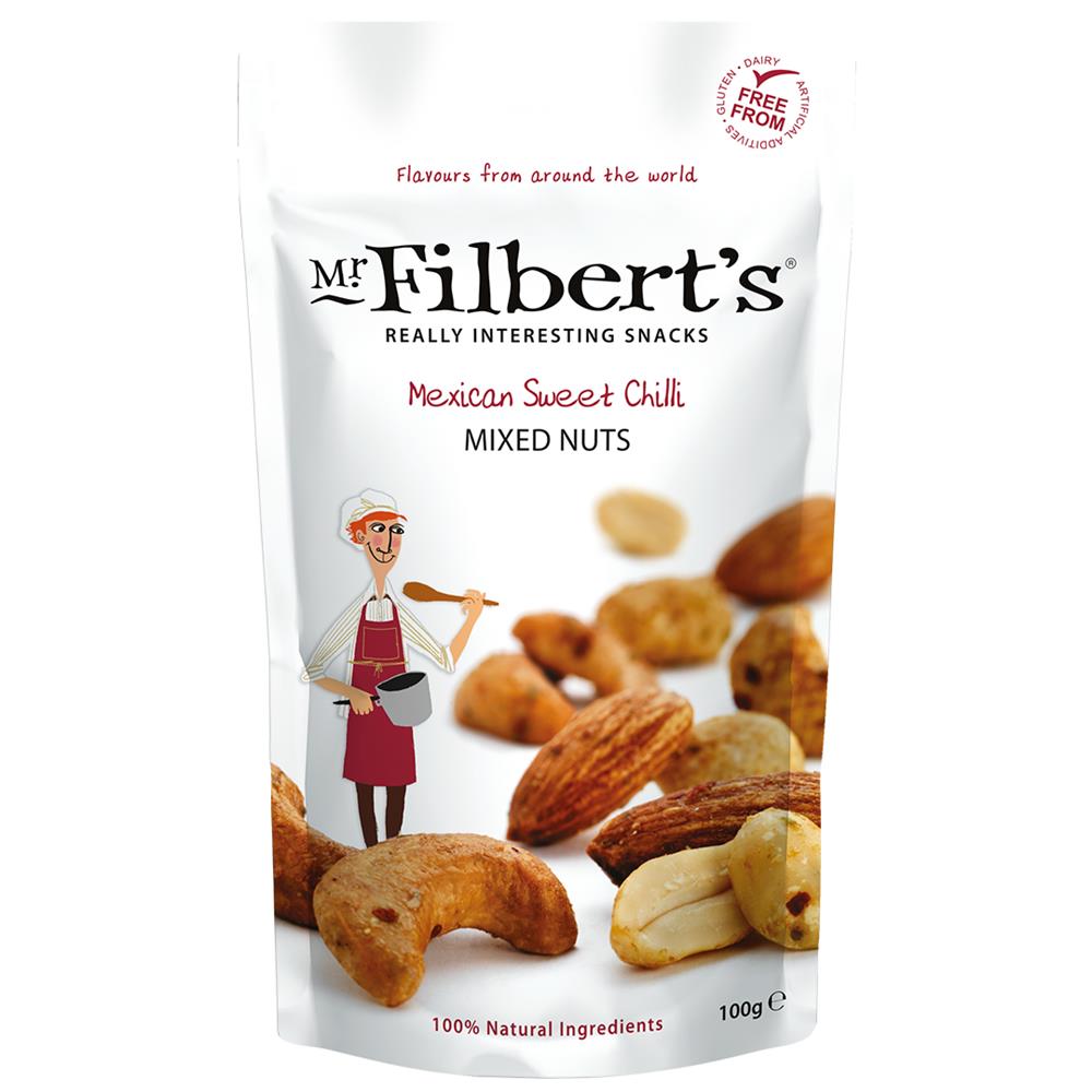 Mr Filberts_10% OFF Mr Filberts Mexican Sweet Chilli Mixed Nuts 100g-pack of 12