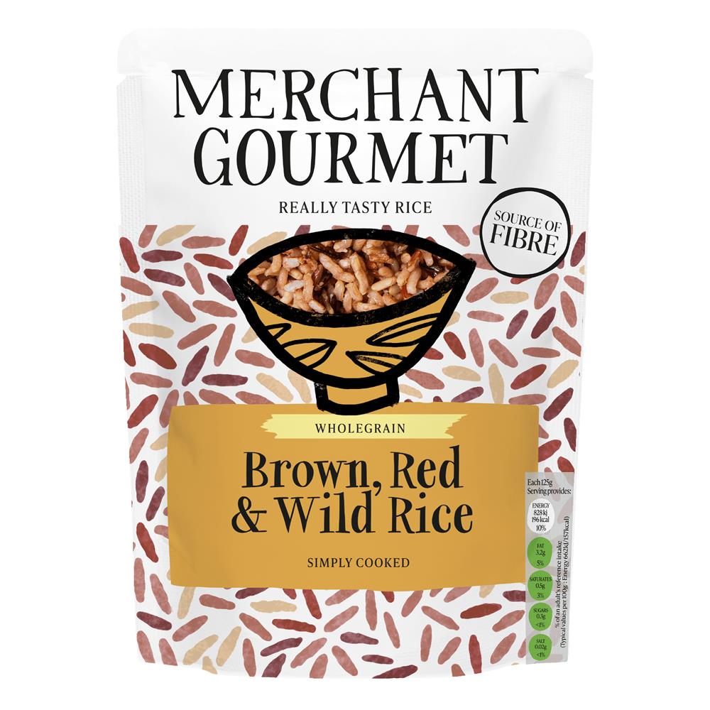 Merchant Gourmet_Brown Red & Wild Microwaveable Rice 250g-pack of 6