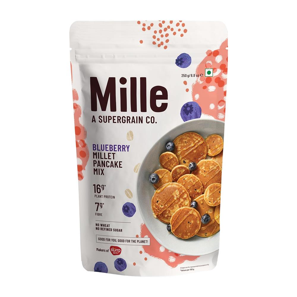 Mille Supergrains_Mille Blueberry 16g Plant Protein Pancake Mix 250g