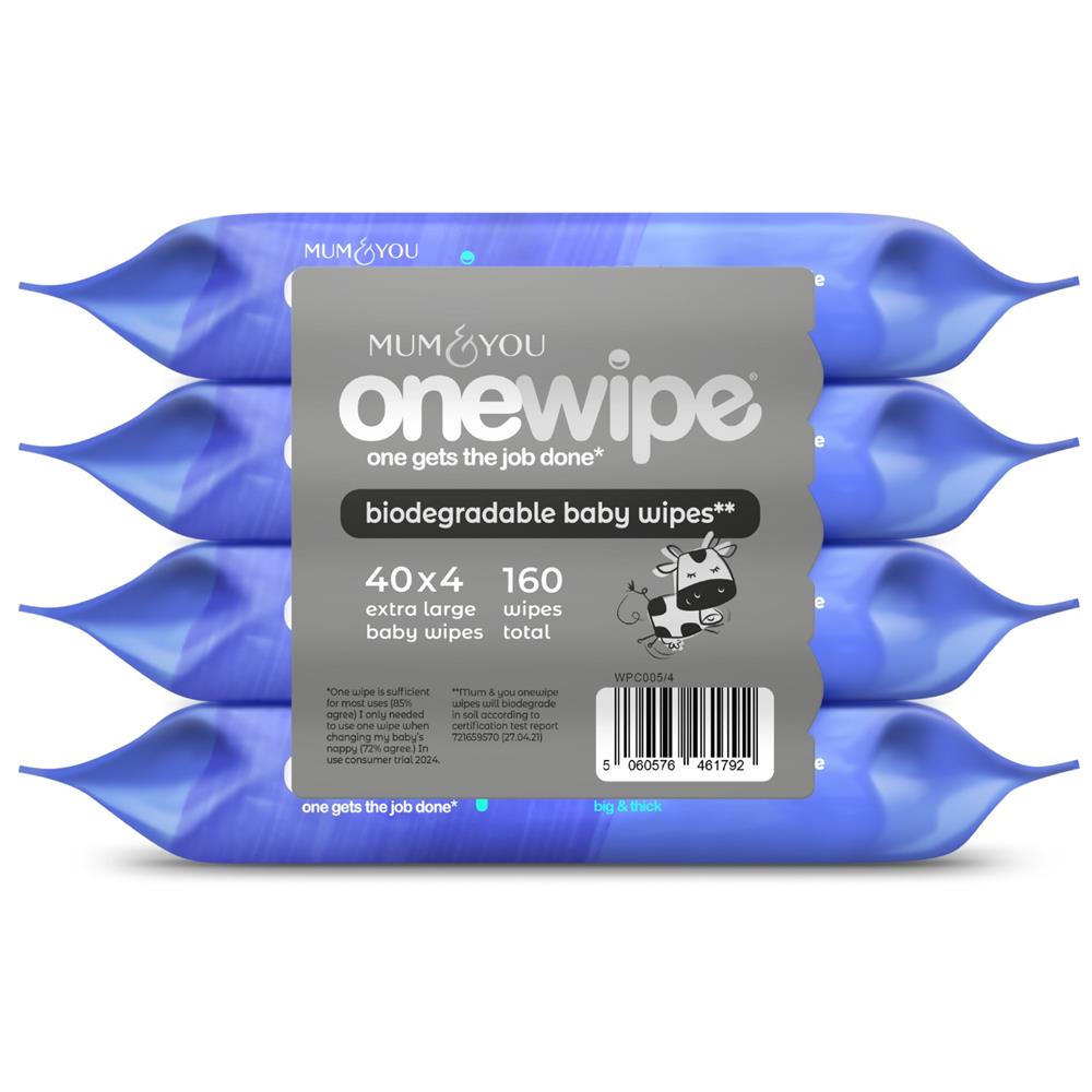 Mum & You_Onewipe Extra large big & thick biodegradable wipes (160 wipes)