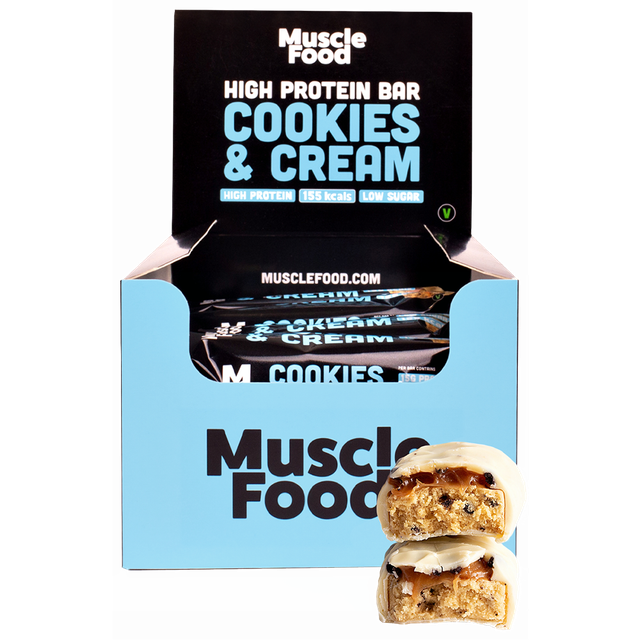 MuscleFood High Protein Bar 12x45g Cookies and Cream