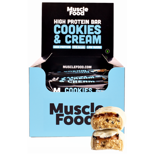 MuscleFood High Protein Bar 12x45g Cookies and Cream