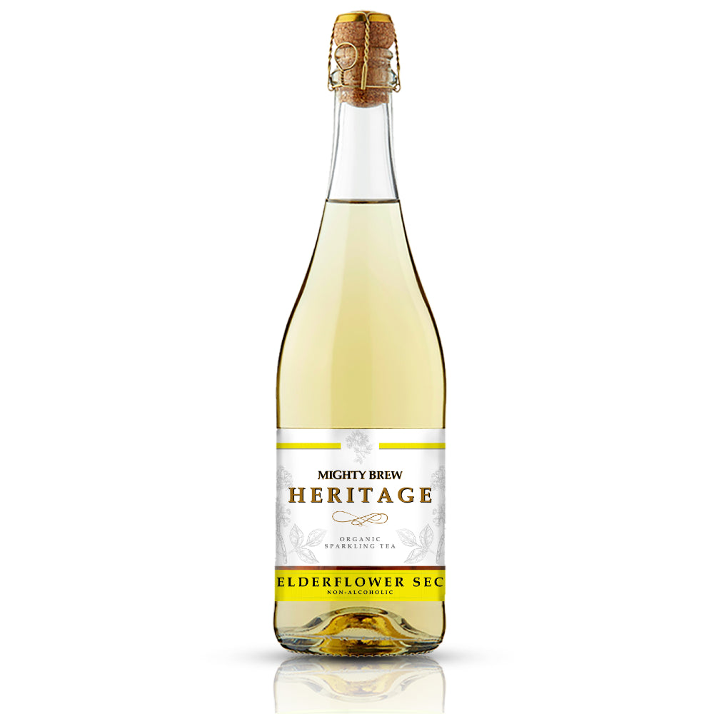 Mighty Brew_Heritage Elderflower Sec Organic Kombucha Non-Alc. 750ML