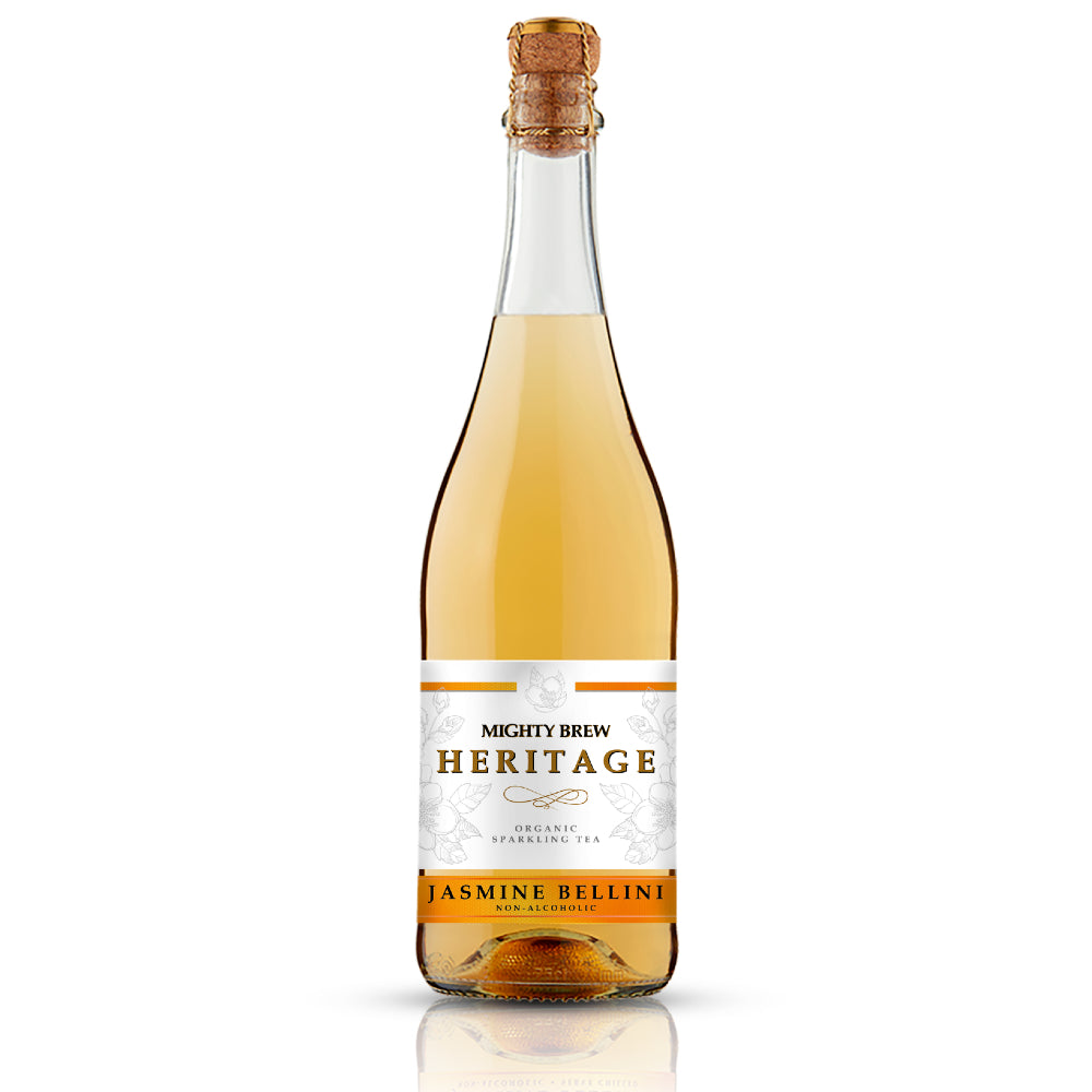 Mighty Brew_Heritage Jasmine Bellini Organic Kombucha Non-Alc. 750ML