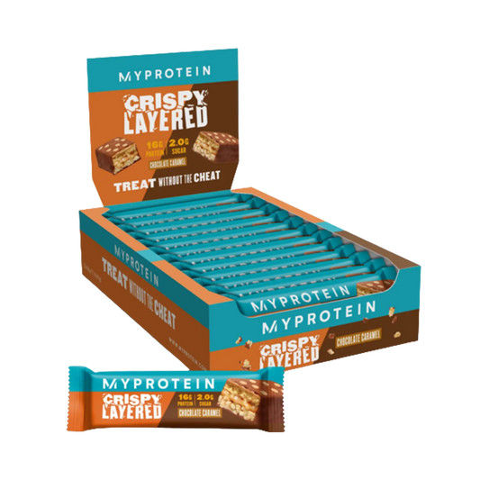 MyProtein Crispy Layered Protein Bar 12x58g Chocolate Caramel