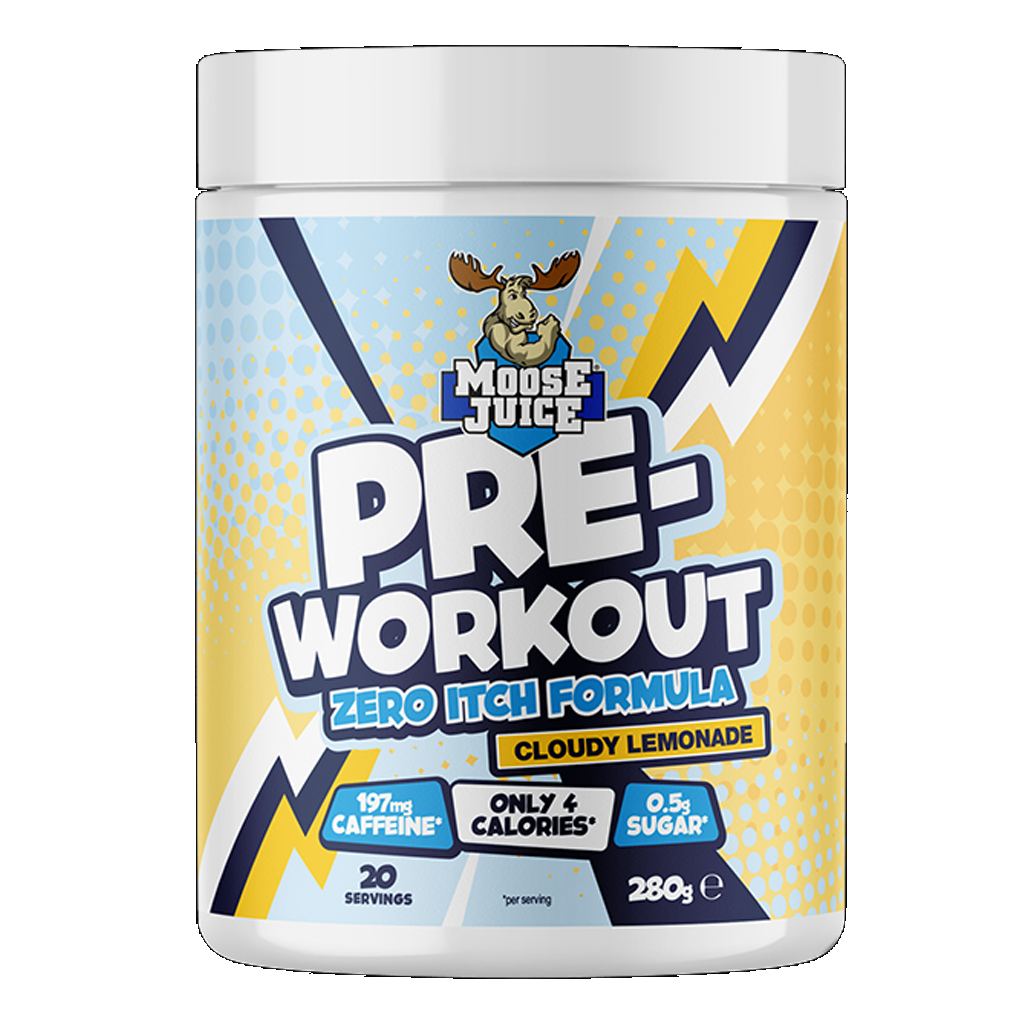 Muscle Moose Pre-Workout - Zero Itch Formula 280g Cloudy Lemonade