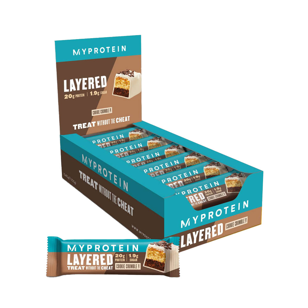 MyProtein MyProtein Layered Bar 12x60g Vanilla Birthday Cake
