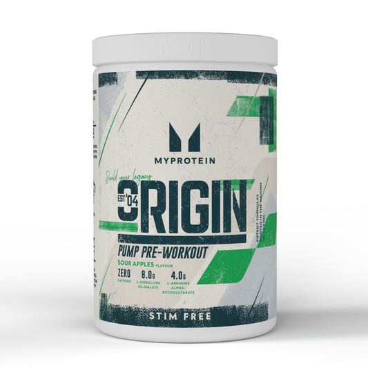 MyProtein Origin Pre-Workout Stim-Free 600g Sour Apples