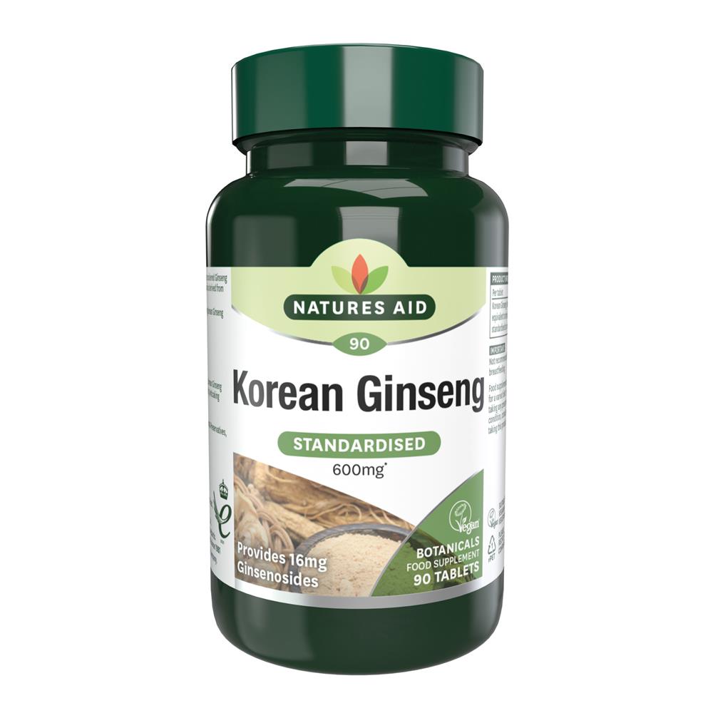 Natures Aid_Korean Ginseng - 40mg (600mg equiv) 90 Tablets