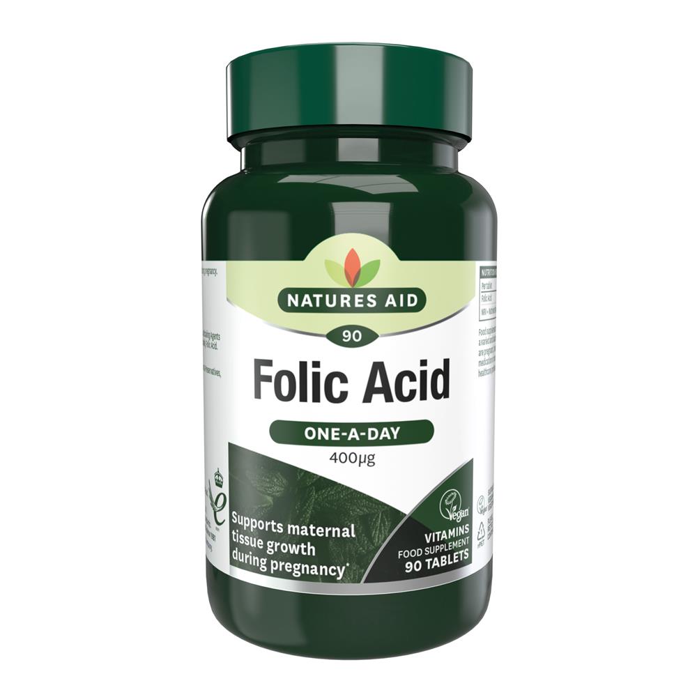 Natures Aid_Folic Acid - 400ug 90 Tablets