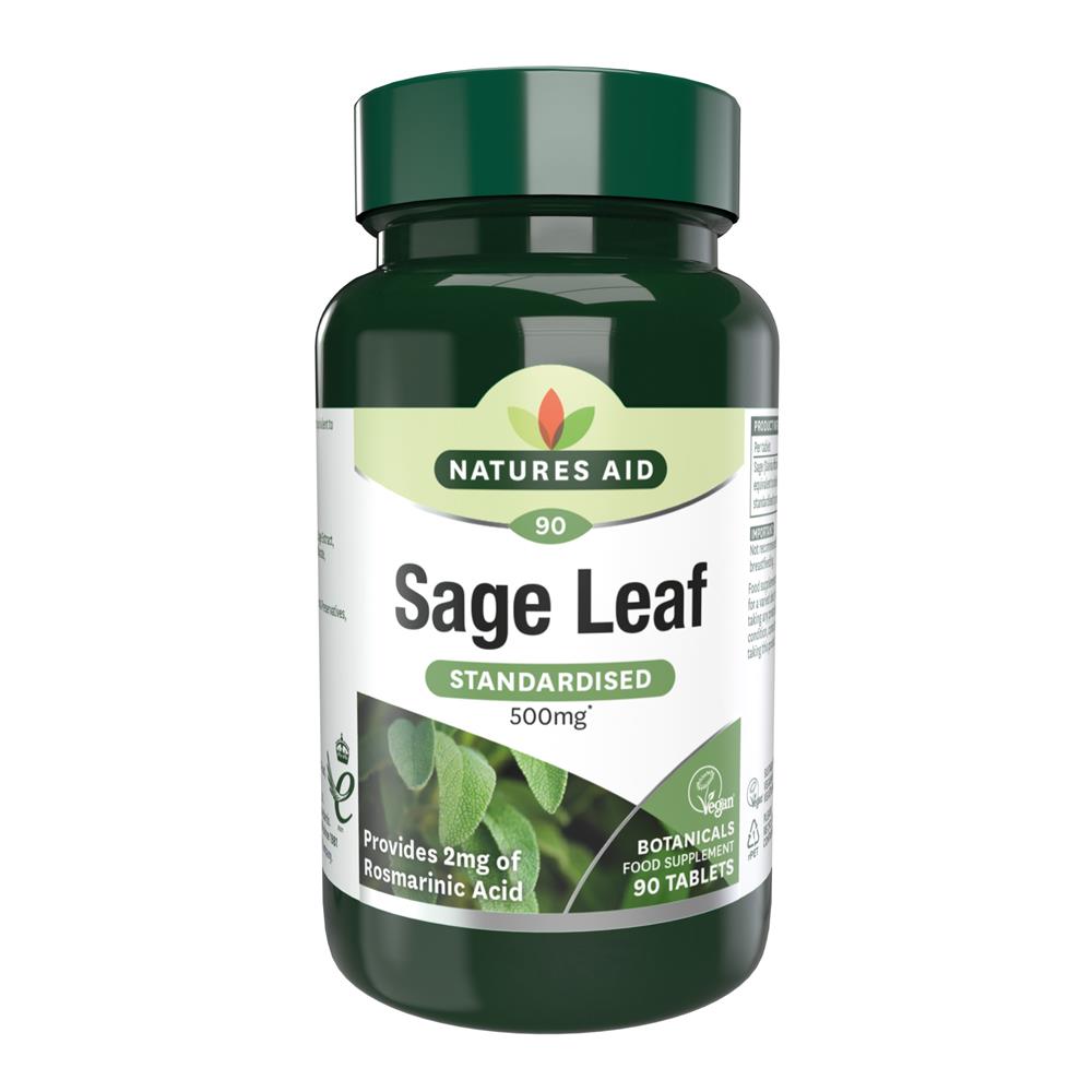 Natures Aid_Sage Leaf - 50mg (500mg equiv) 90 Tablets