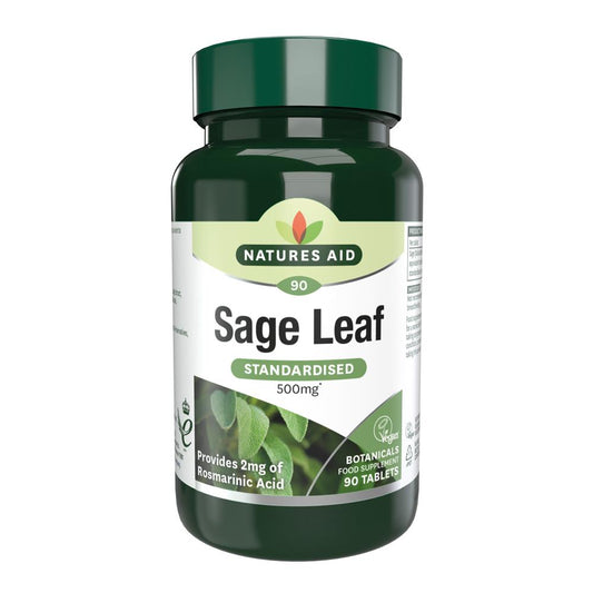 Natures Aid_Sage Leaf - 50mg (500mg equiv) 90 Tablets