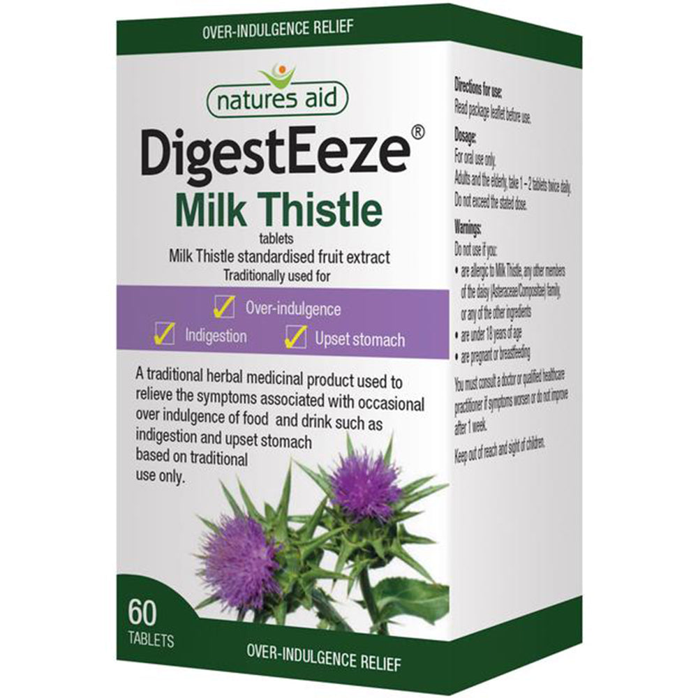 Natures Aid_DigestEeze Milk Thistle extract 150mg 60 Tablets