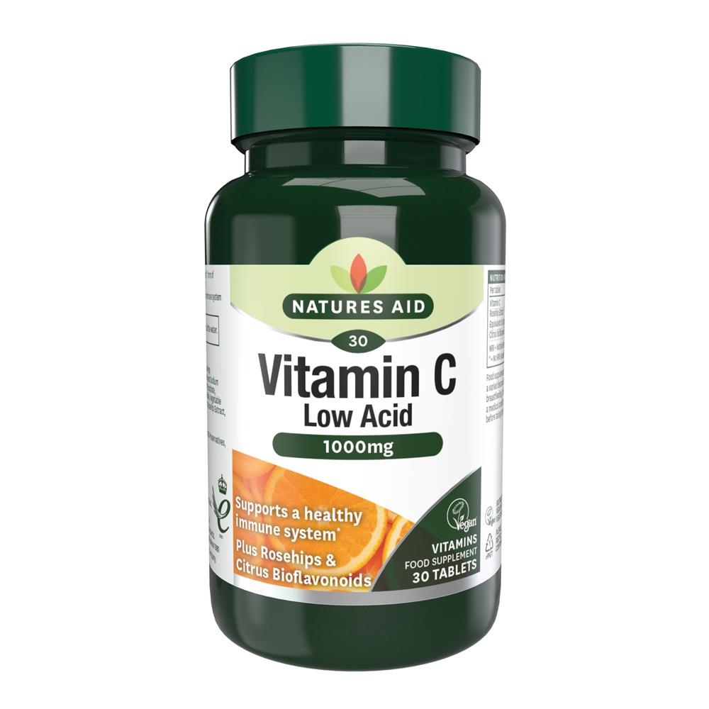 Natures Aid_Vit C - 1000mg Low Acid 30 Tablets