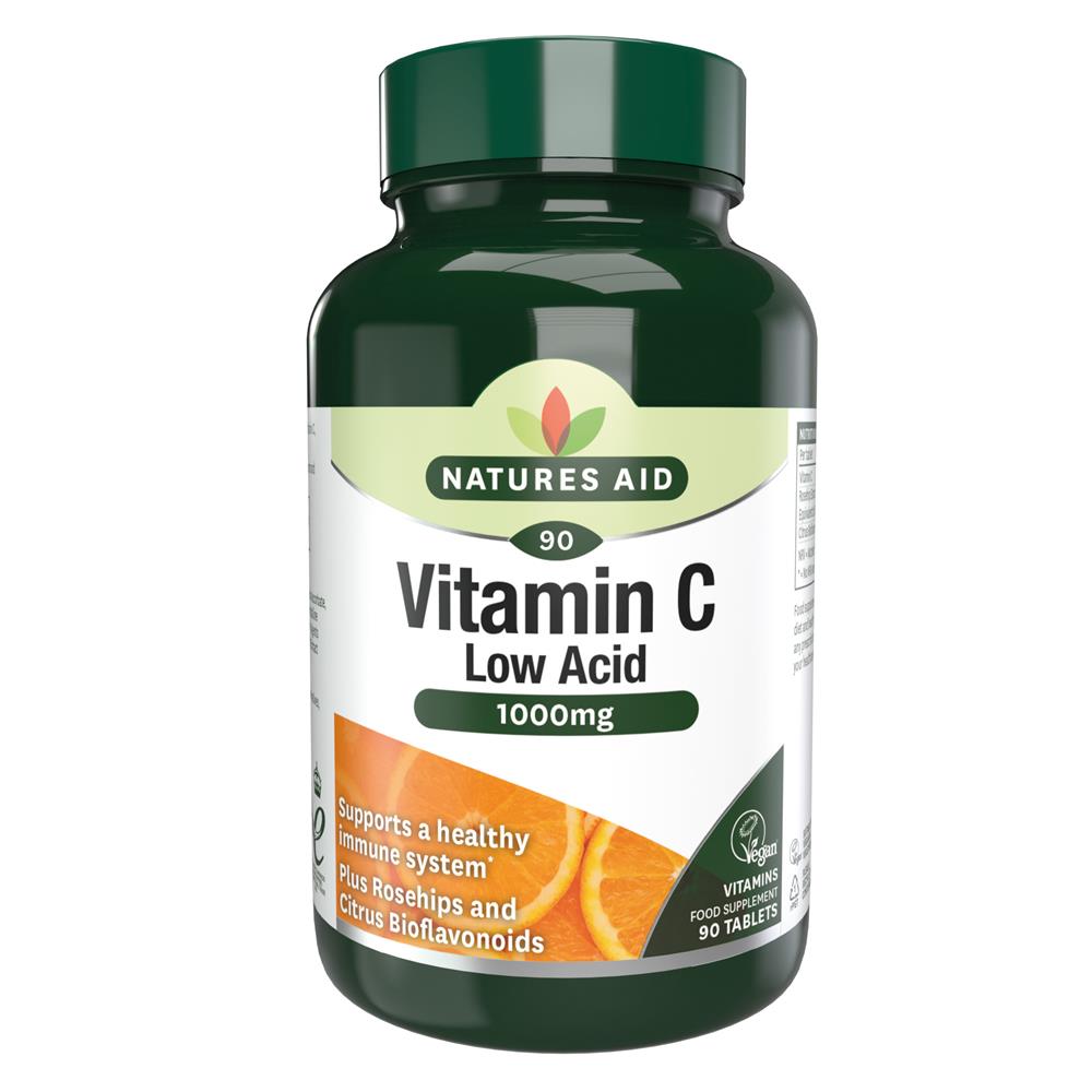 Natures Aid_Vit C - 1000mg Low Acid 90 Tablets