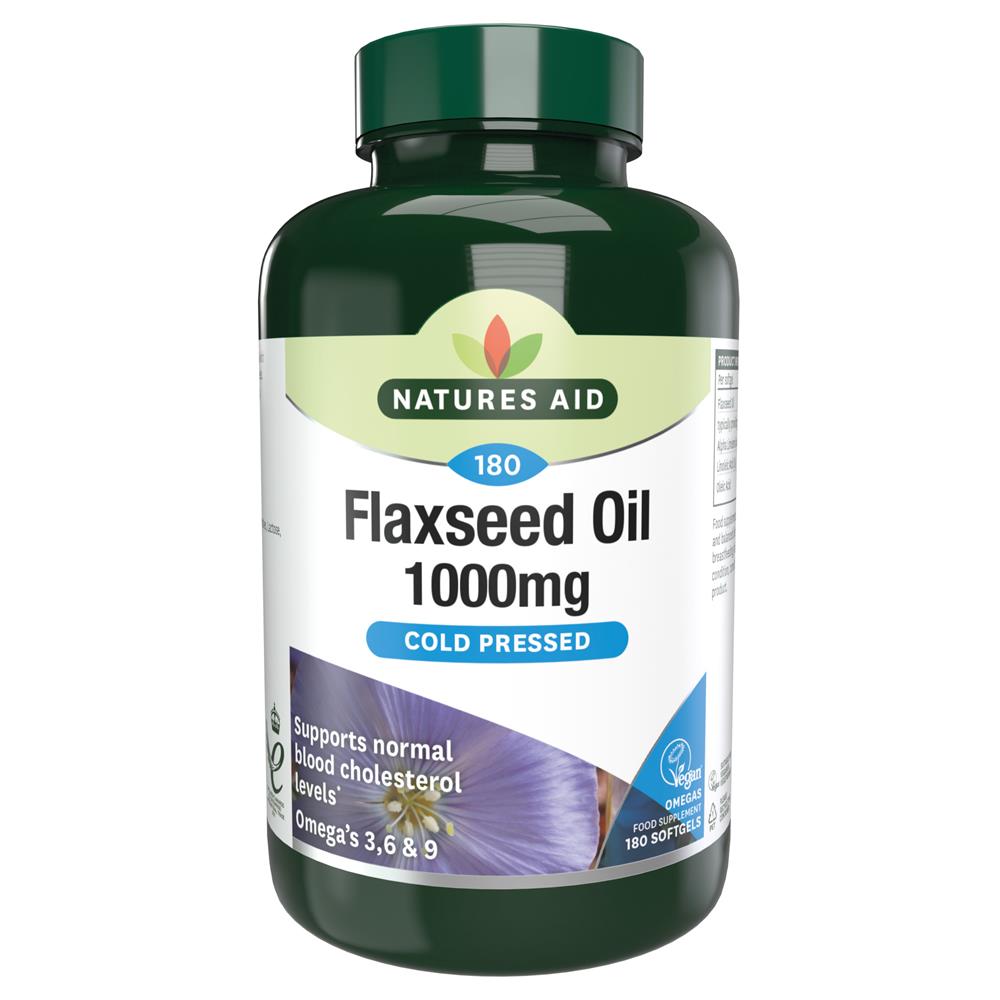 Natures Aid_Flaxseed Oil 1000mg 180 Capsules