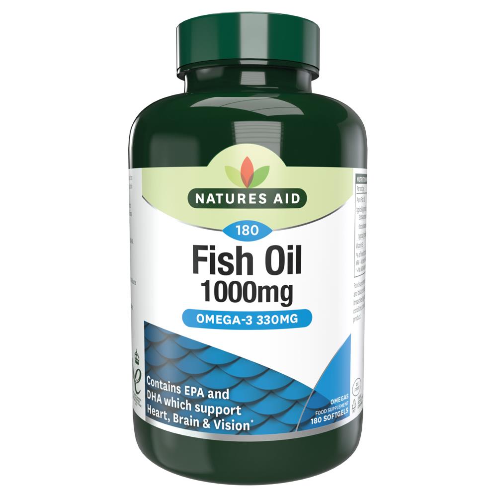 Natures Aid_Fish Oil - 1000mg (Omega-3 Rich) 180 Caps