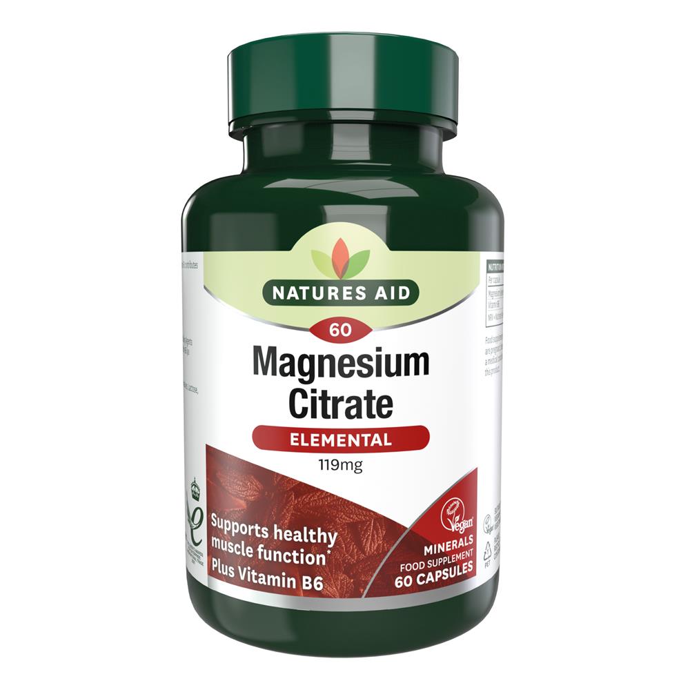 Natures Aid_Magnesium - 119mg Citrate (with Vitamin B6) 60 Caps