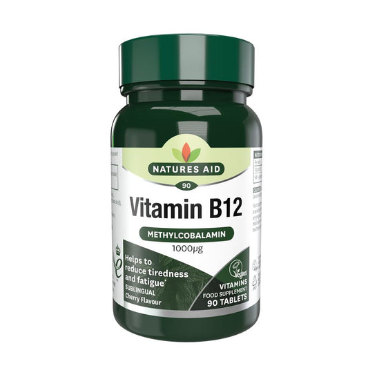 Natures Aid_Vitamin B12 1000ug (Sublingual) - Cherry Flavour