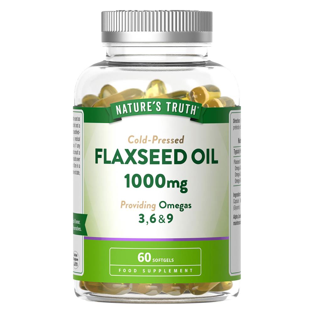 Nature's Truth_Flaxseed Oil 1000mg 60 Softgels