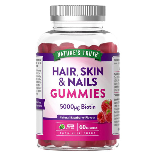 Nature's Truth_Hair Skin & Nails Biotin 5000ug Raspberry 60 Gummies
