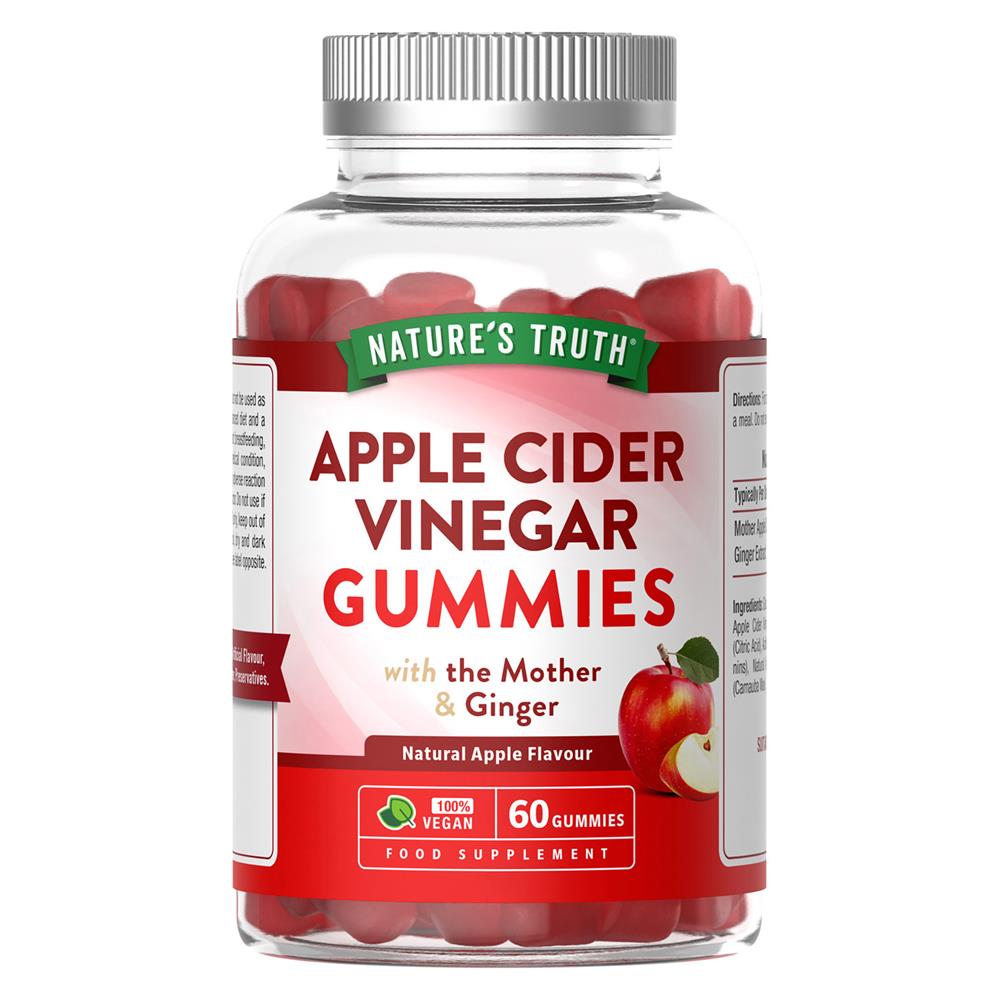 Nature's Truth_Apple Cider Vinegar w/the Mother & Ginger 60 Gummies