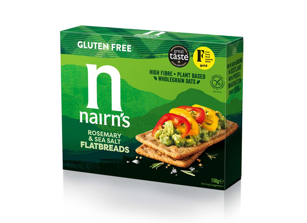 Nairns_Gluten Free Rosemary Sea Salt Flatbreads 150g