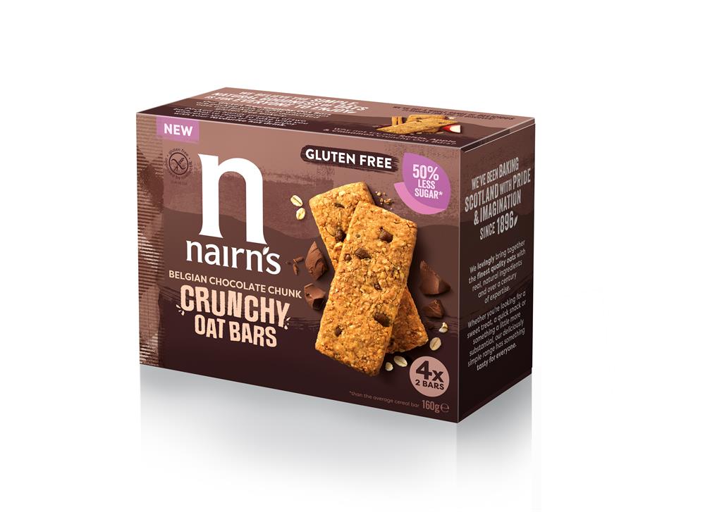Nairns_Nairn's Gluten Free Belgian Choc Chunk Crunchy Oat Bars 160g