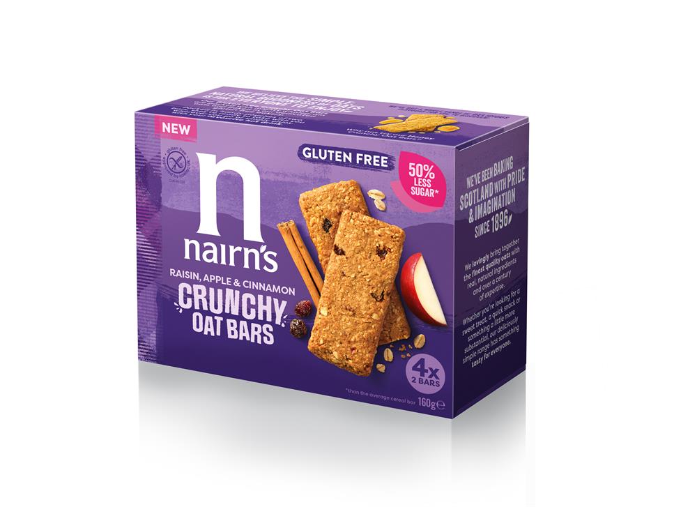 Nairns_Nairn's Gluten Free Raisin Apple & Cinnamon Crunchy Oat Bars 160g