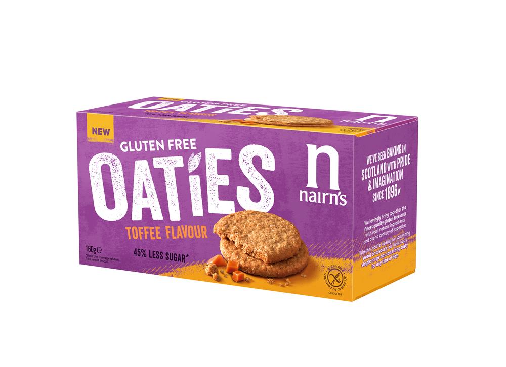 Nairns_Gluten Free Oaties Toffee Flavour 160g