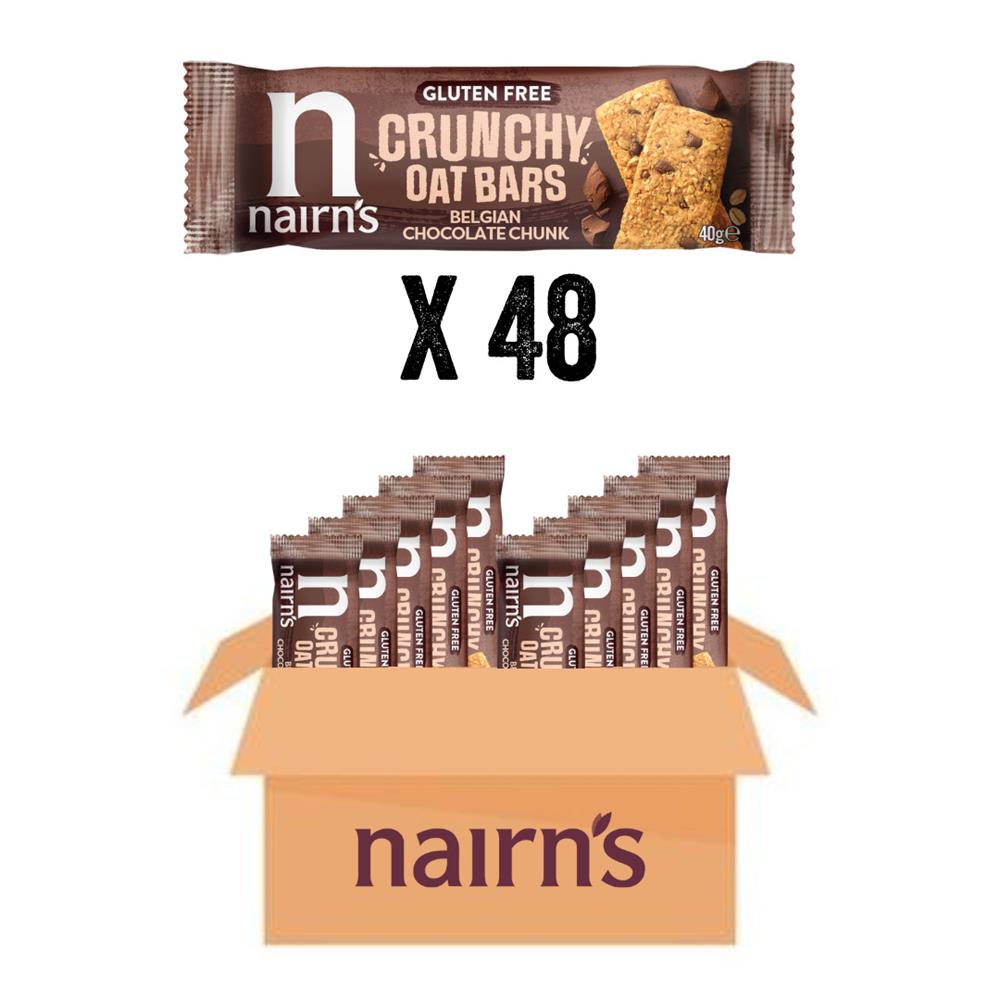 Nairns_GF Belgian Chocolate Chunk Crunchy Oat Bars Pack (48 x 40g bars)
