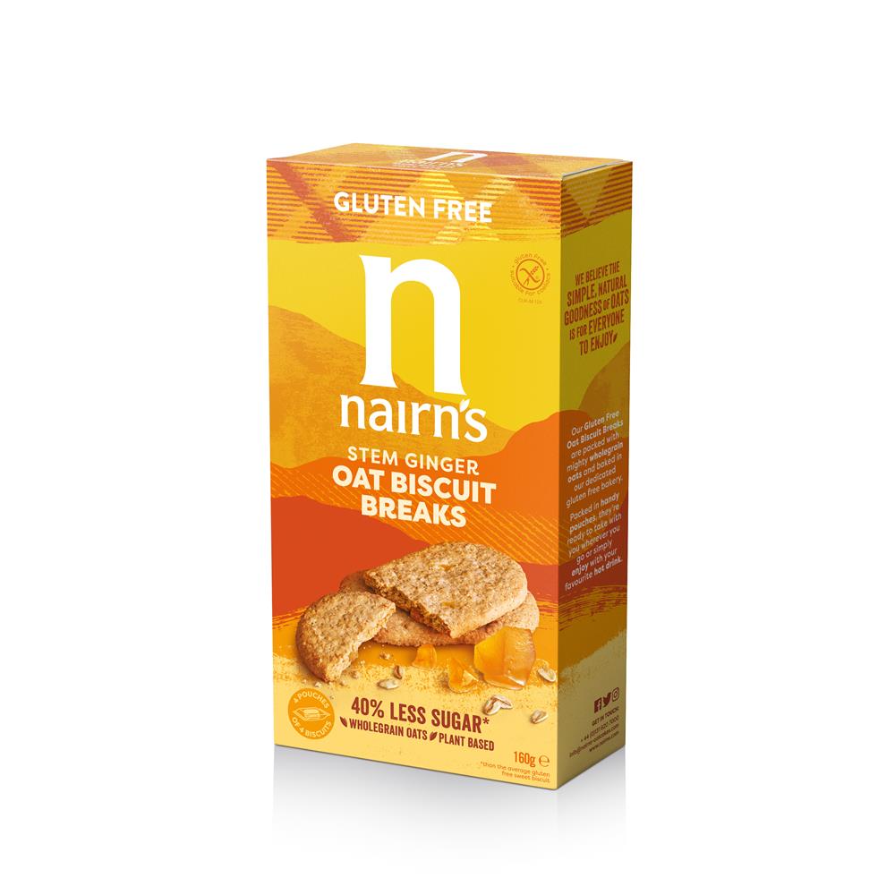 Nairns_Gluten Free Biscuit Breaks Stem Ginger 160g