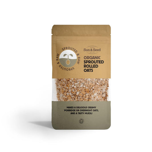 Sun and Seed_Organic Sprouted & Raw Naked Rolled Oats 250g
