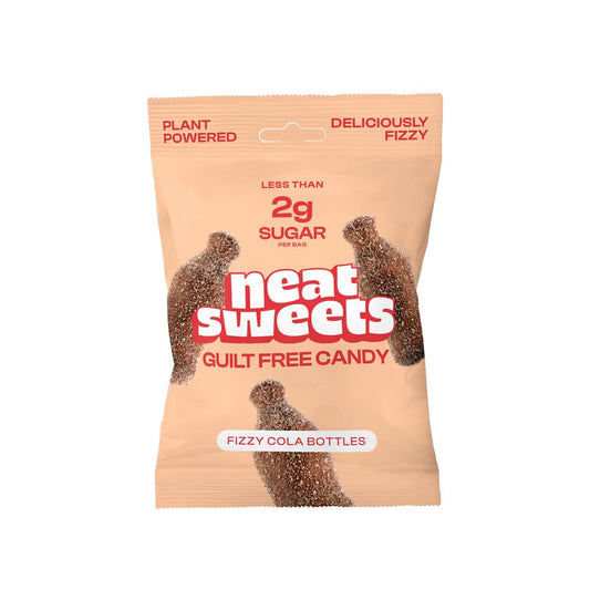 NeatSweets Low Sugar Plant Based Fizzy Cola Bottles 50g-Pack of 12
