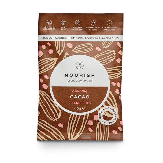 Nourish Grow Cook Enjoy_Nourish Cacao Coconut Bites 40g-pack of 5