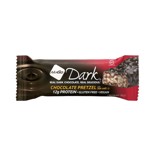NuGo_Vegan Dark Chocolate Pretzel High Protein Snack Bar 50g-Pack of 12