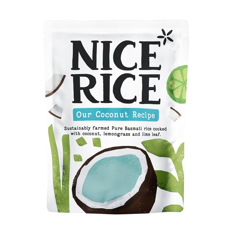 Nice Rice_Coconut & Lemongrass Basmati rice pouch 250g-pack of 3