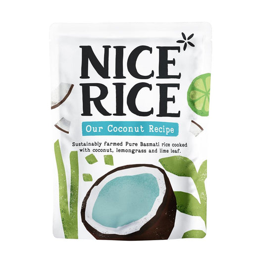 Nice Rice_Coconut & Lemongrass Basmati rice pouch 250g-pack of 3
