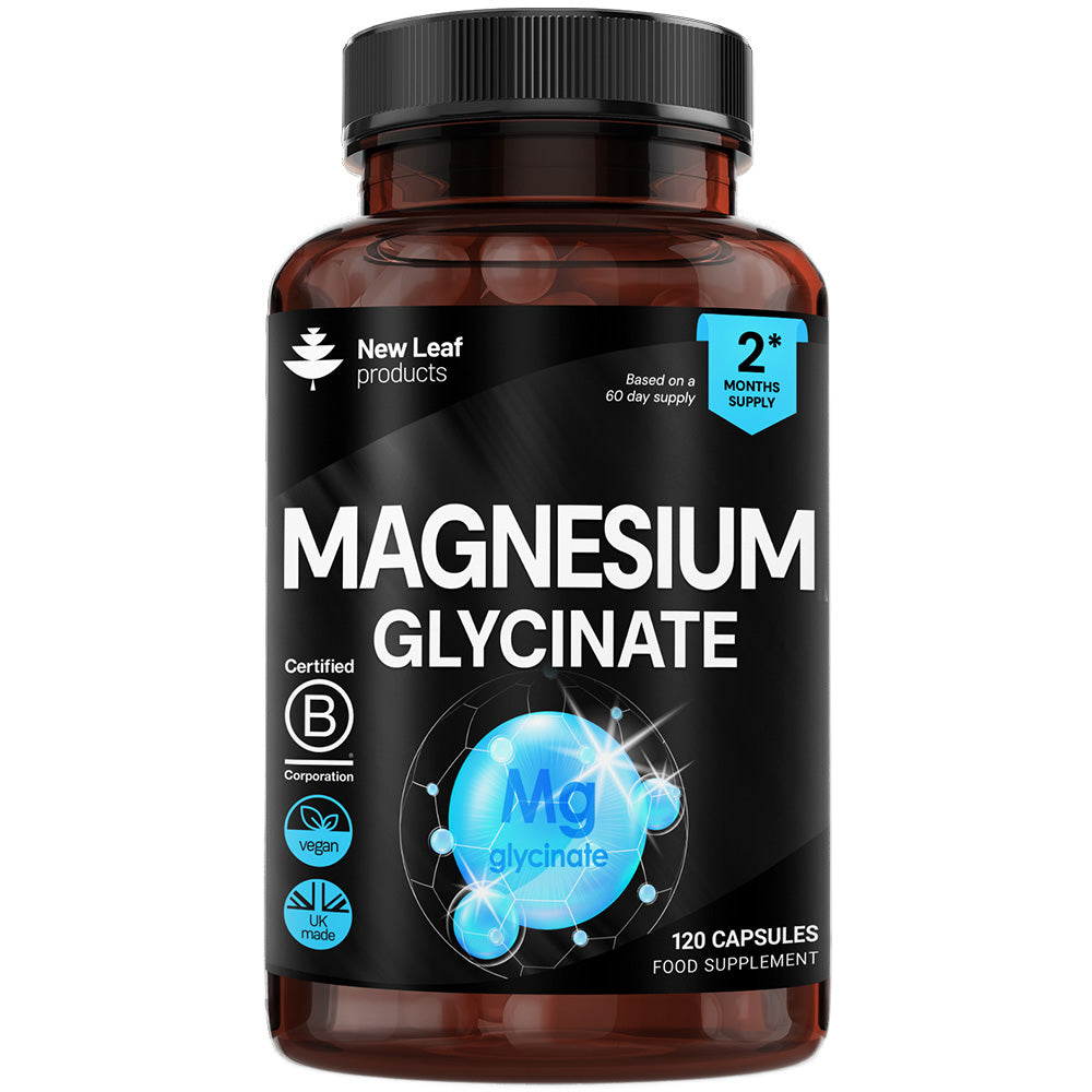 New Leaf Products_Magnesium Glycinate 1040mg Elemental 208mg Recyclable Bottle