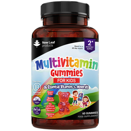 New Leaf Products_Multivitamin Gummies For Kids Sugar Free Vegan Recyclable Bottle