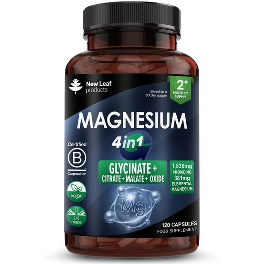New Leaf Products_Magnesium Complex 1836mg Elemental 381mg 120 capsules