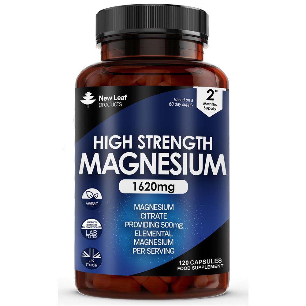 New Leaf Products_Magnesium Citrate 1620mg Elemental 500mg Recyclable Bottle