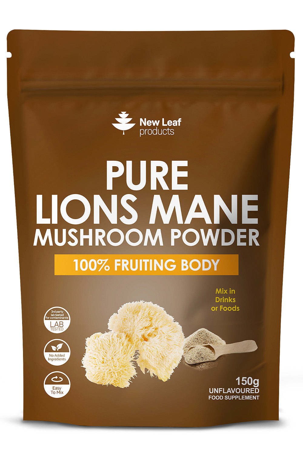 New Leaf Products_Lions Mane Mushroom Powder - 3000mg 150g